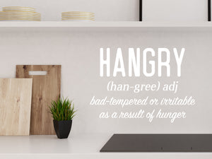 Hangry Definition Cursive | Kitchen Wall Decal