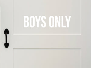 Boys Only Print | Wall Decal For Kids