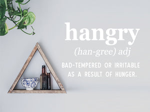 Hangry Definition | Kitchen Wall Decal