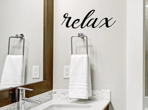 Relax, Bathroom Wall Decal, Bathroom Decal, Vinyl Wall Decal