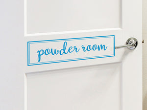 Powder Room Hand Writing | Bathroom Door Decal