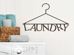 Laundry (Clothes Hanger) Print | Laundry Room Wall Decal