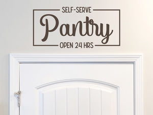 Self-Serve Pantry Open 24 Hours | Kitchen Wall Decal