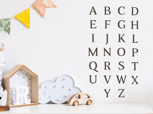 Alphabet Uppercase Columns | Wall Decal For Kids