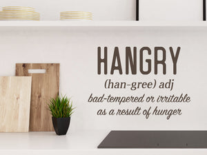 Hangry Definition Cursive | Kitchen Wall Decal