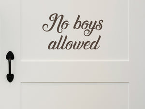 No Boys Allowed Cursive | Wall Decal For Kids