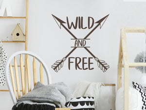 Wild And Free With Arrows | Kids Room Wall Decal