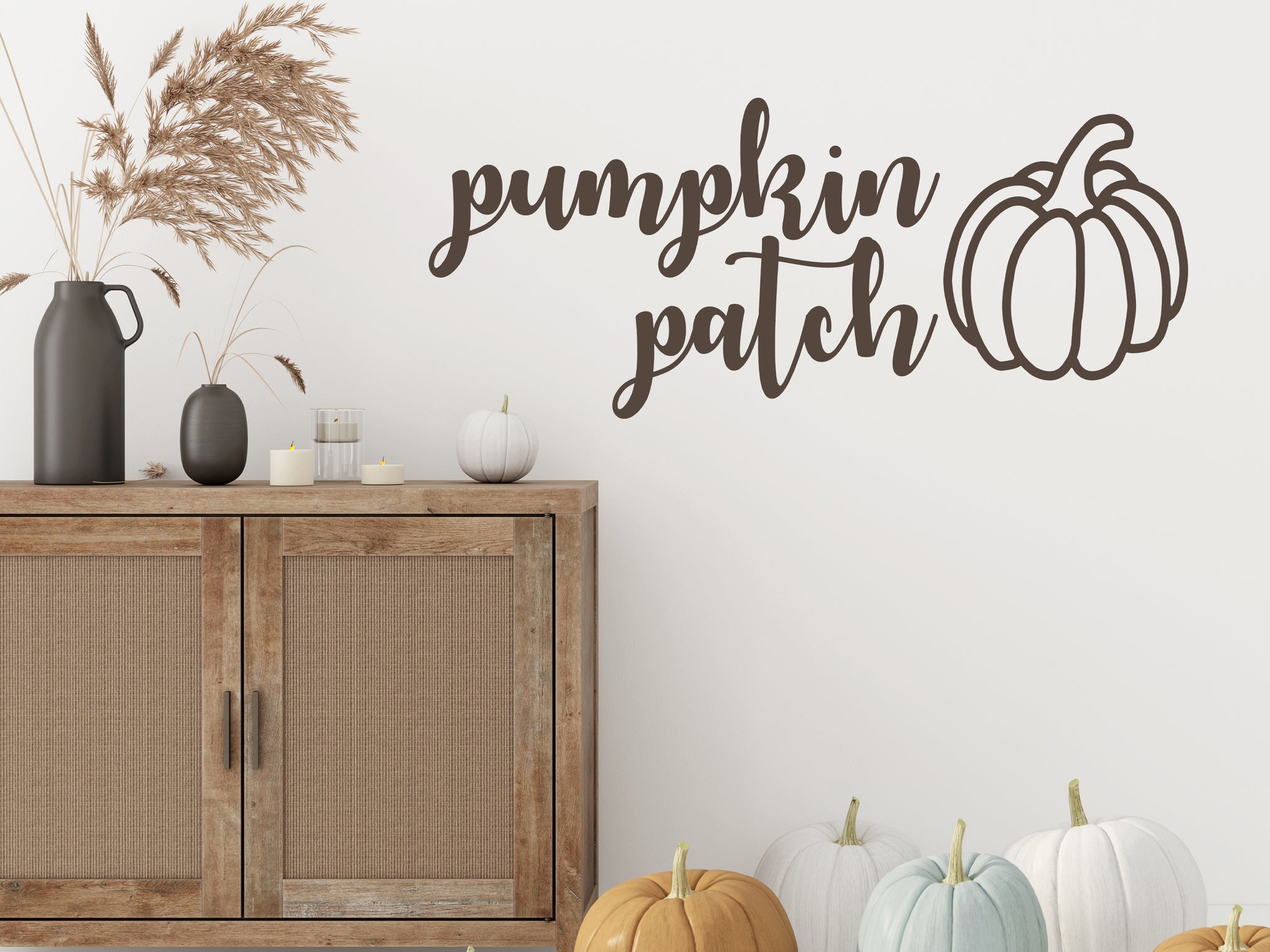 Pumpkin Patch Cursive  Living Room Wall Decal - Story of Home Decals