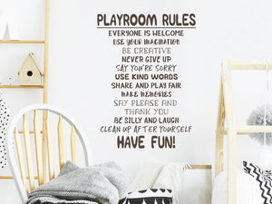 Playroom Rules | Kids Room Wall Decal