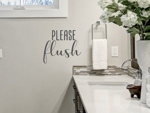 Please Flush | Bathroom Wall Decal