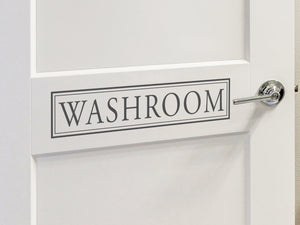 Washroom | Bathroom Wall and Door Decal