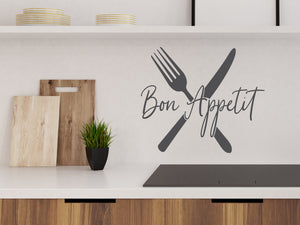 Bon Appetit Knife & Fork | Kitchen Wall Decal