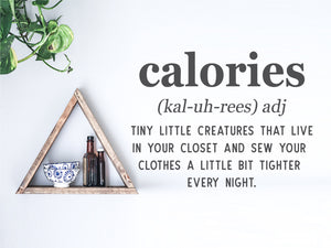 Calories Definition | Kitchen Wall Decal
