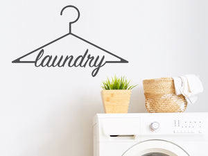 Laundry (Clothes Hanger) | Laundry Room Wall Decal