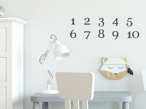 Numbers (1 - 10) Stacked | Wall Decal For Kids