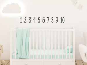 Numbers (1 - 10) Row | Wall Decal For Kids
