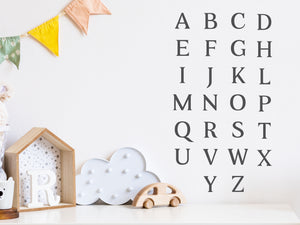 Alphabet Uppercase Columns | Wall Decal For Kids