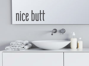Nice Butt Print | Bathroom Mirror Decal