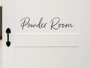 Powder Room Script | Bathroom Door Decal