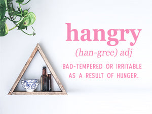 Hangry Definition | Kitchen Wall Decal