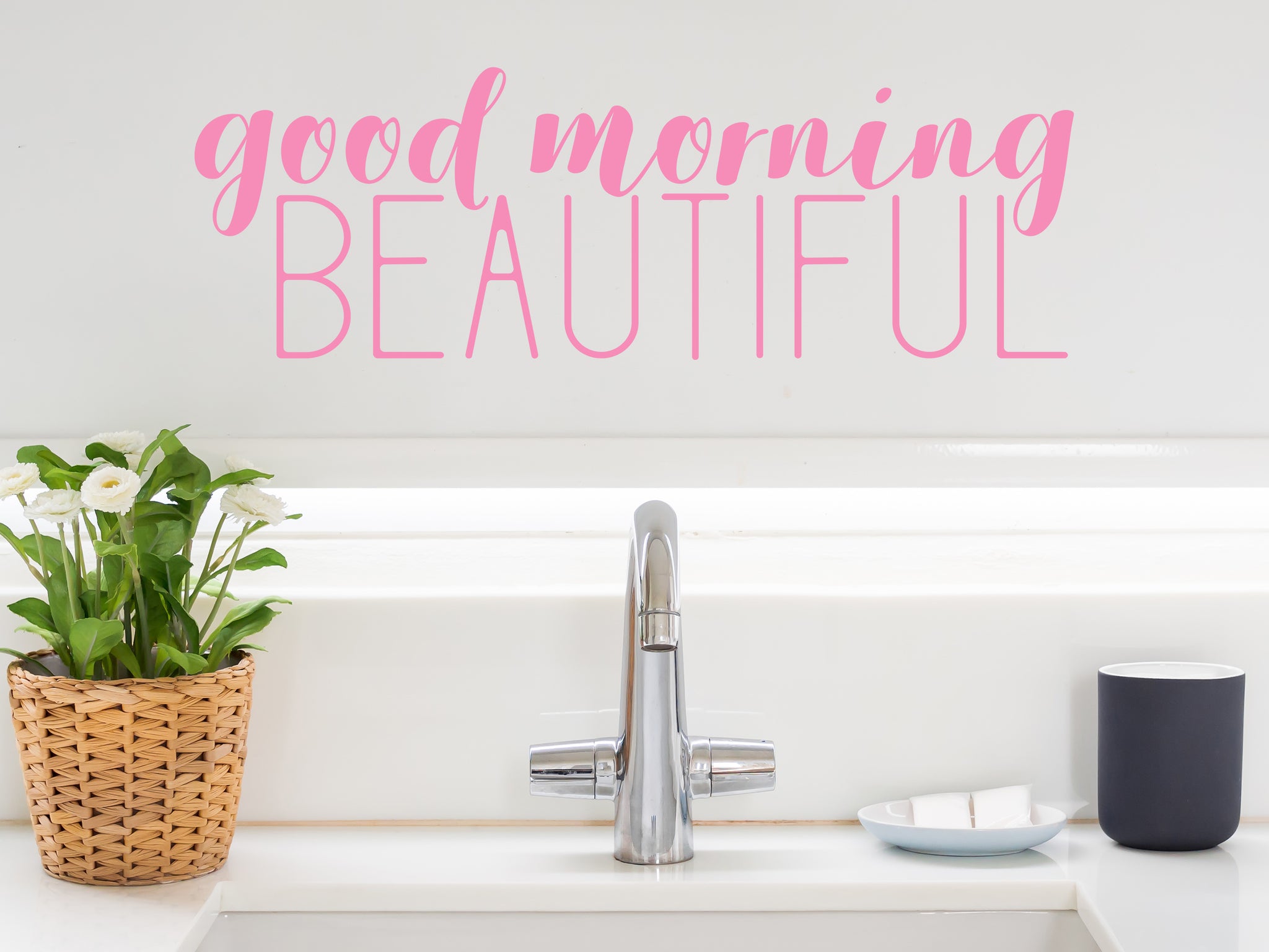 Good Morning Beautiful | Bathroom Wall and Mirror Decal - Story of Home ...