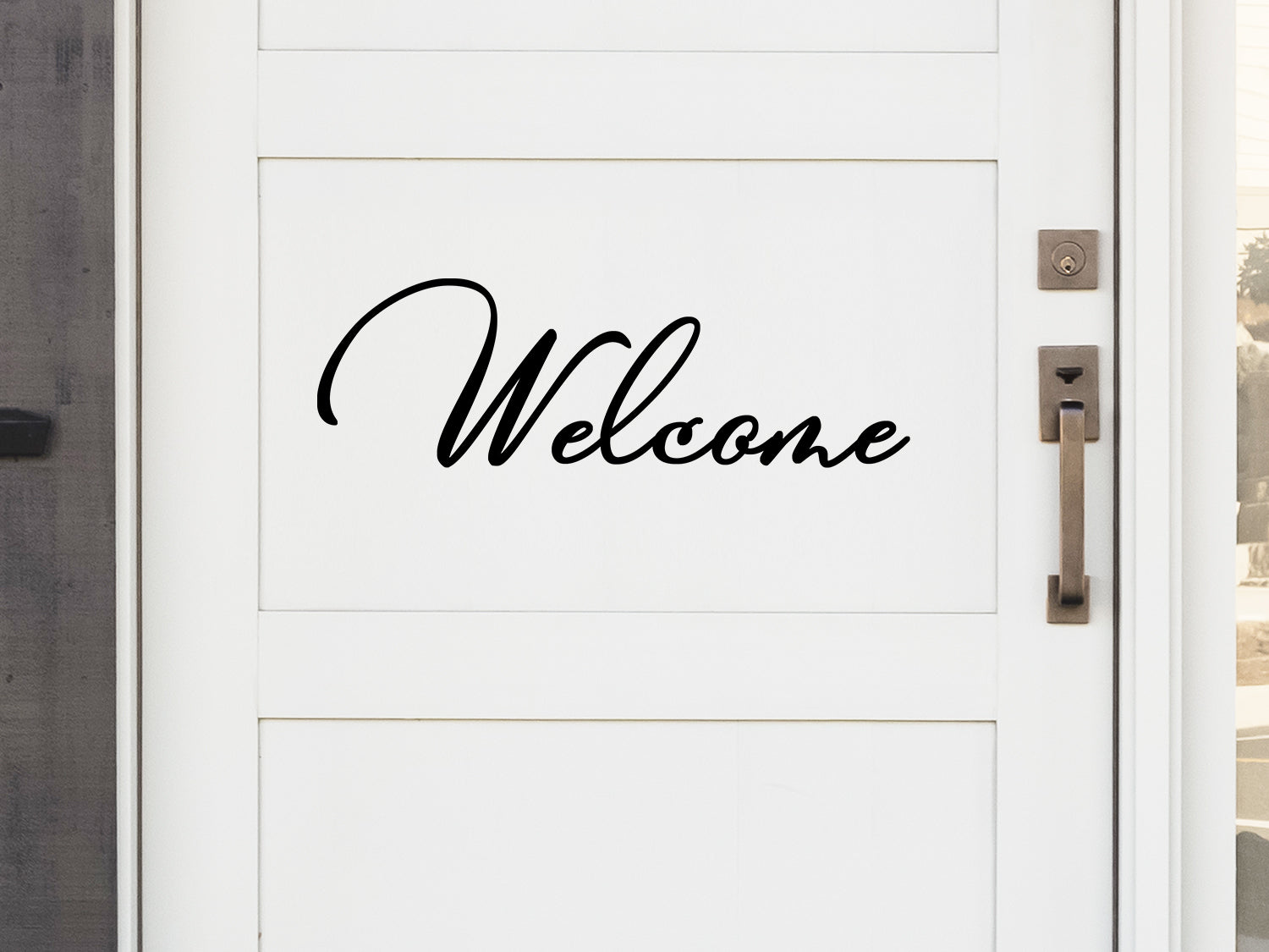 Welcome Cursive Wall Letters Words for Front Door Entry Vinyl Stickers for  Decor