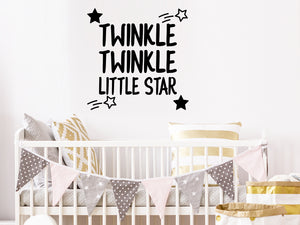 Twinkle Twinkle Little Star, Star Decal, Kids Room Wall Decal, Nursery Wall Decal, Vinyl Wall Decal, Playroom Wall Decal 