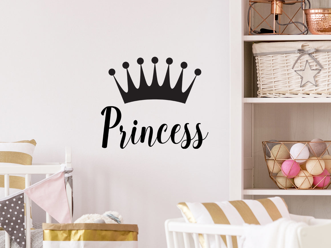 Princess, Girls Bedroom Wall Decal, Kids Room Wall Decal, Nursery Wall Decal, Vinyl Wall Decal, Playroom Wall Decal 