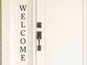 Welcome, Welcome Decal, Front Door Decal, Vinyl Wall Decal, Door Decal 