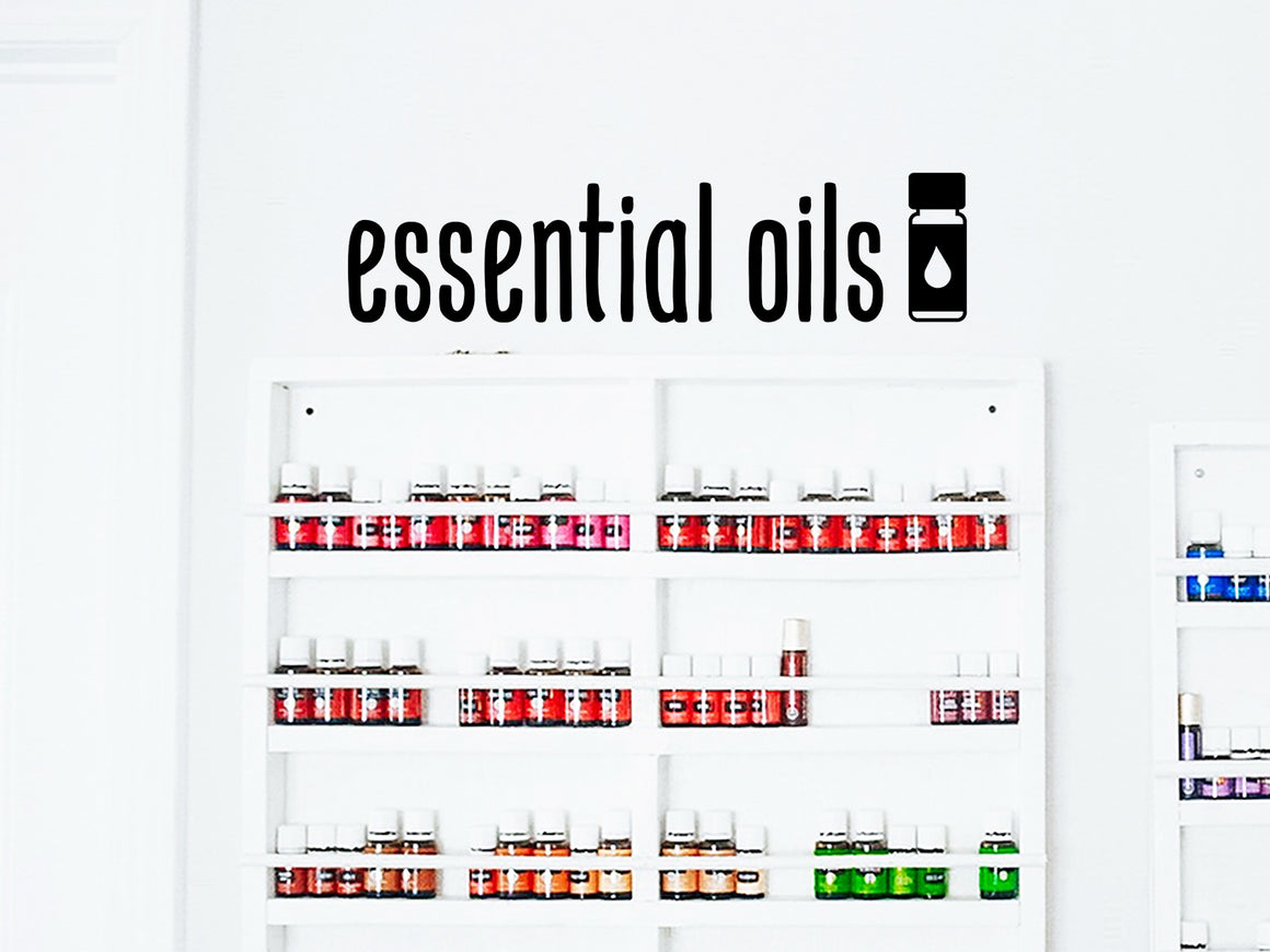 Essential Oils, Essential Oil Decal, Vinyl Wall Decal, Essential Oil Rack And Shelf