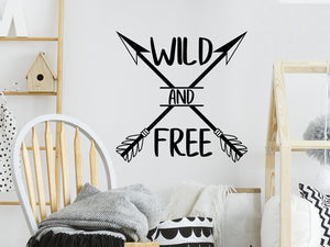 Wild And Free, Arrows Decal, Kids Room Wall Decal, Nursery Wall Decal, Vinyl Wall Decal, Playroom Wall Decal 