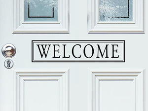 Welcome, Welcome Decal, Front Door Decal, Vinyl Wall Decal, Door Decal 