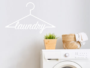 Laundry (Clothes Hanger) | Laundry Room Wall Decal