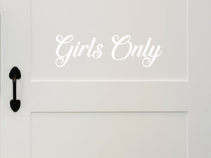 Girls Only Cursive | Wall Decal For Kids
