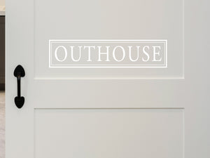 Outhouse | Bathroom Door Decal