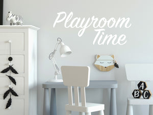 Playroom Time Cursive | Wall Decal For Kids