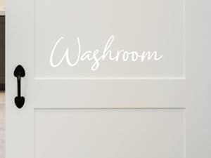 Washroom Cursive | Bathroom Wall Decal