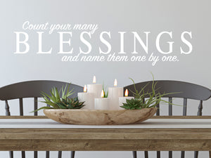 Count Your Many Blessings | Kitchen Wall Decal