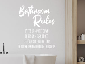 Bathroom Rules | Bathroom Wall Decal