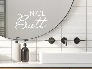 Nice Butt Script | Bathroom Mirror Decal