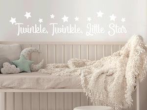Twinkle Twinkle Little Star Cursive | Kids Room Wall Decal