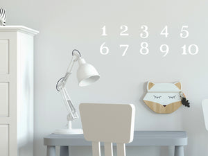Numbers (1 - 10) Stacked | Wall Decal For Kids