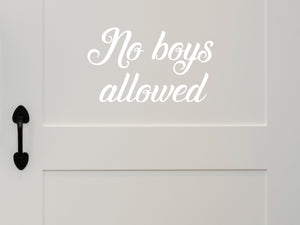 No Boys Allowed Cursive | Wall Decal For Kids