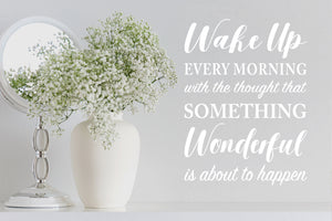 Wake Up Every Morning With The Thought | Bathroom Wall Decal