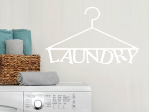 Laundry (Clothes Hanger) Print | Laundry Room Wall Decal
