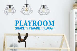 Playroom Share, Imagine, & Laugh | Kids Room Wall Decal