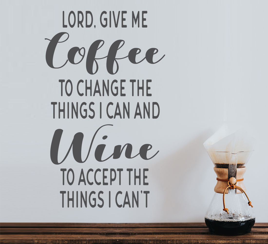 Lord Give Me Coffee, Wine, and Chocolate - Tea Towel - Lone Star Art