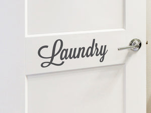 Laundry Cursive | Laundry Room Door Decal