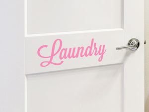 Laundry Cursive | Laundry Room Door Decal
