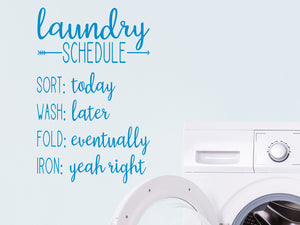 Laundry Schedule | Laundry Room Wall Decal